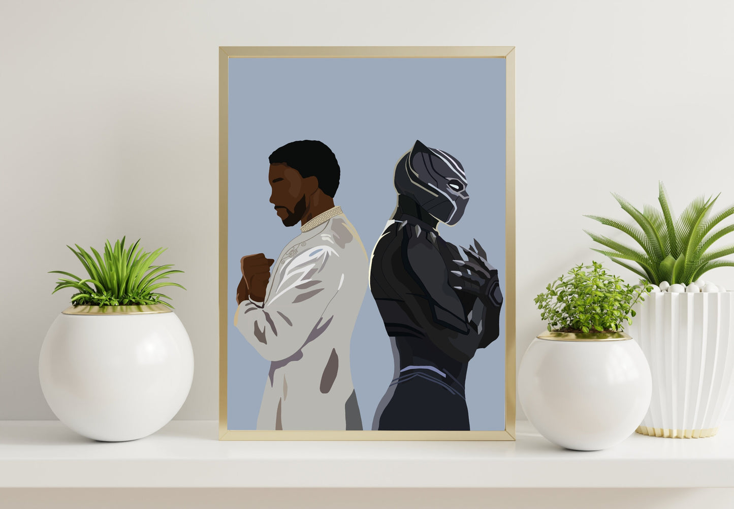 Chadwick Boseman and Black Panther - Digital Print